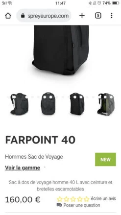 Osprey 40l Sac à Dos Fairpoint 17 Osprey 40l Sac à Dos Fairpoint -Magasin De Camping En Plein Air 836b77840aad75eb30e8fa78a9956b1a